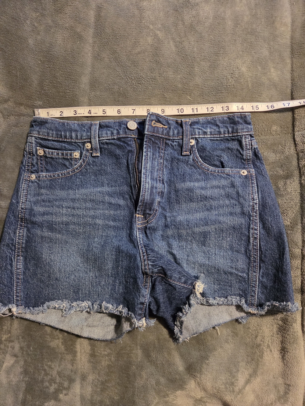 GAP Distressed Dark Blue Denim Cutoff Shorts